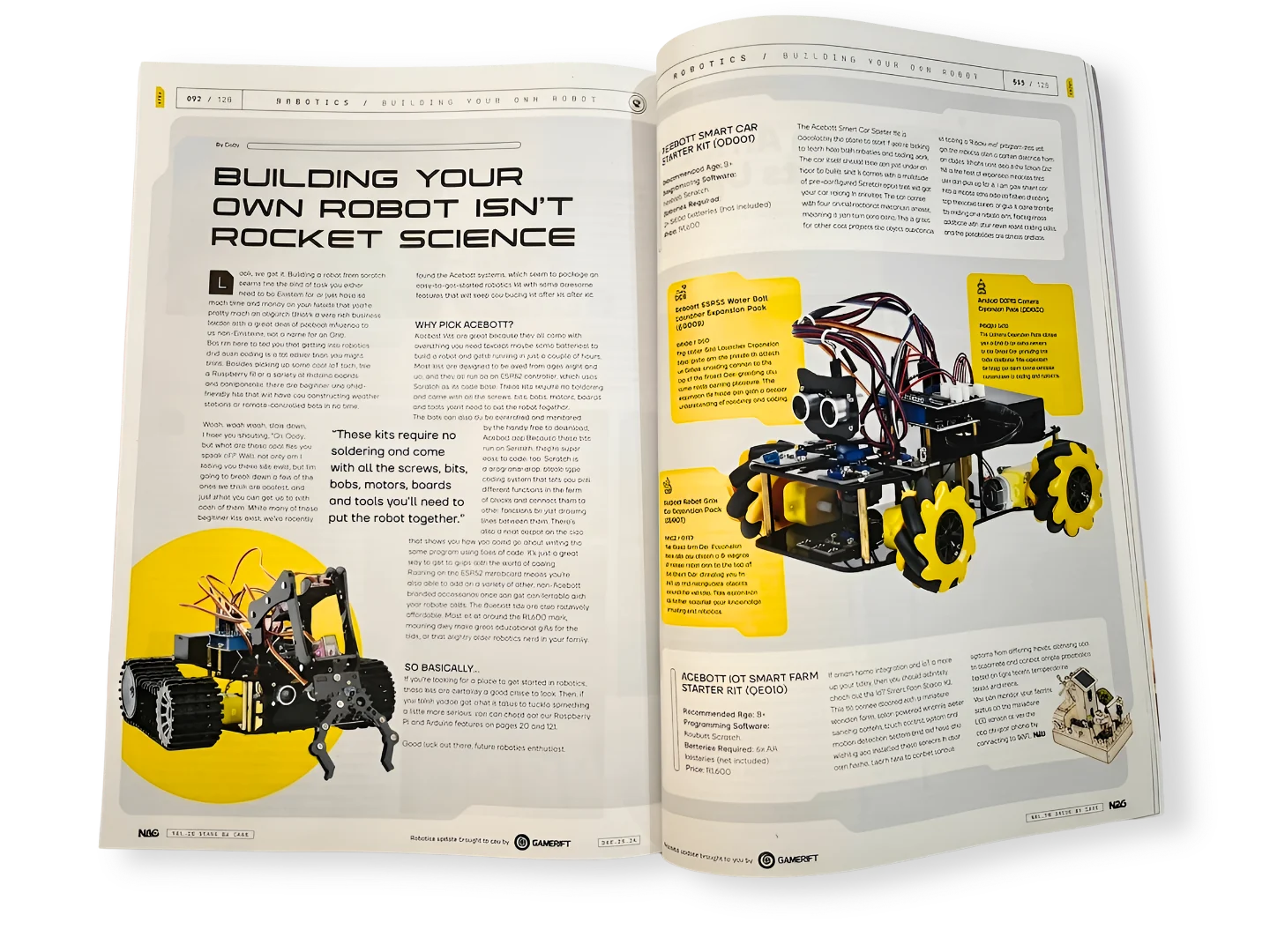 NAG magazine robotics feature brought to you by GAMERIFT