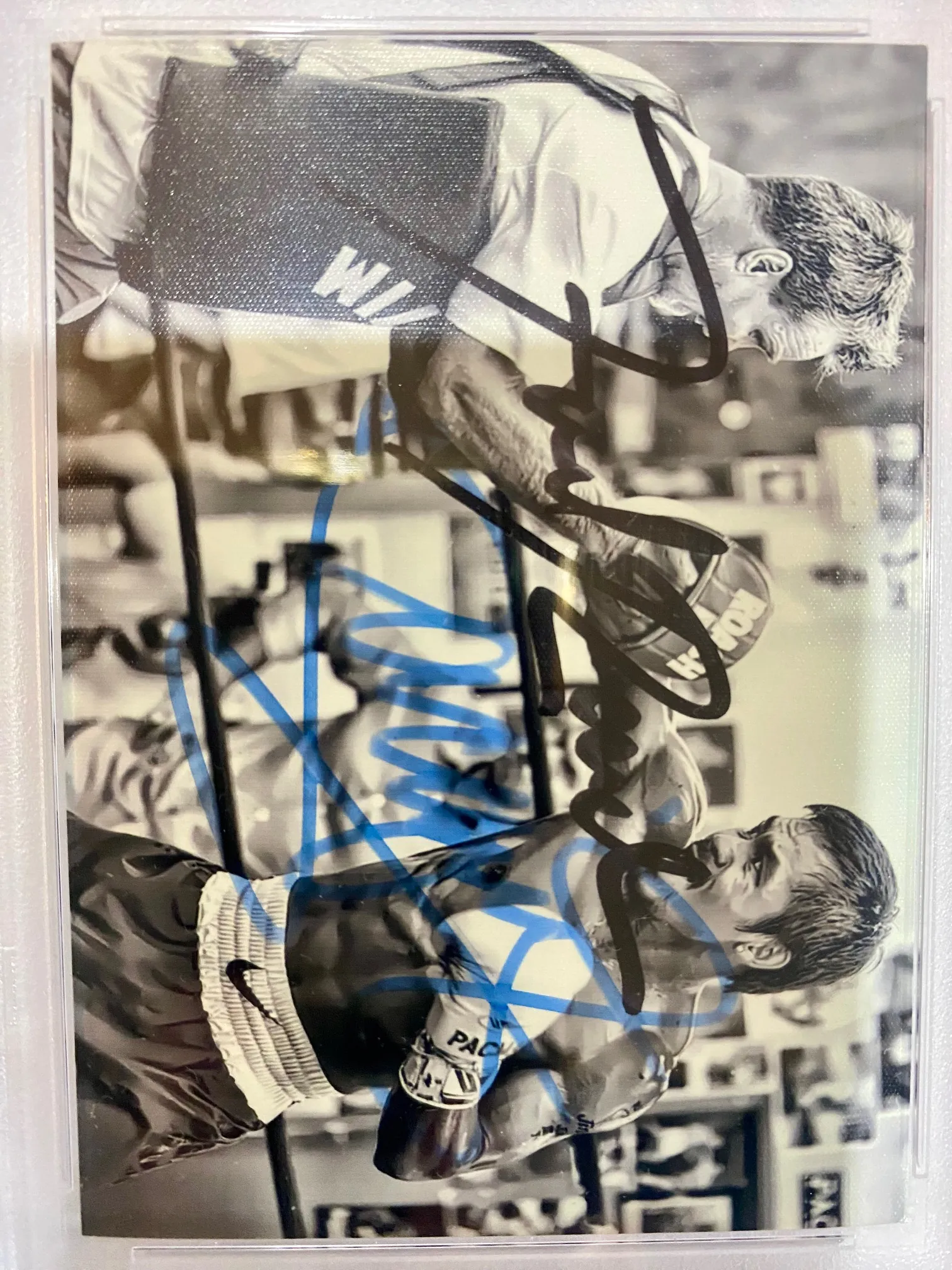Manny Pacquiao and Freddie Roach Dual Autograph - front view