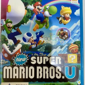 New Super Mario Bros U game cover art featuring Mario and Luigi in colorful platform adventure style for GAMERIFT
