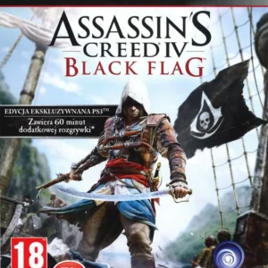 Assassins Creed Black Flag game cover art showing a pirate with a sword on PlayStation 3 by GAMERIFT