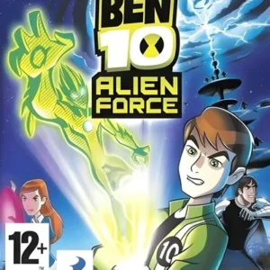 Ben 10 Alien Force PlayStation 2 game cover art featuring main characters and logo GAMERIFT