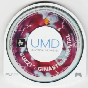 Buzz Brain Bender game disc for PSP handheld console showing colorful puzzle-themed cover art GAMERIFT