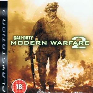 Call of Duty Modern Warfare 2 game cover art for PlayStation 3 showing soldiers in combat with explosions in the background GAMERIFT