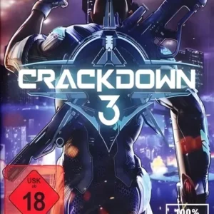 Crackdown 3 game cover art featuring futuristic cityscape and characters in action for Xbox One GAMERIFT