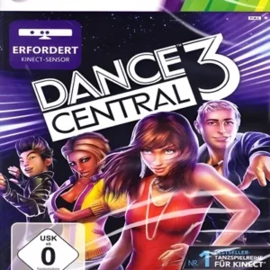 Dance Central 3 game cover art showing dancers in colorful outfits with the title logo on Xbox 360 case GAMERIFT
