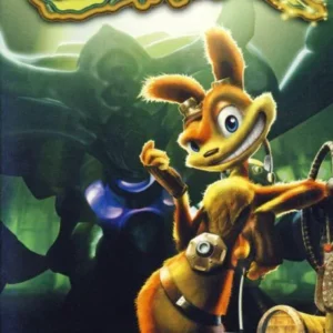 Daxter game cover art for PSP showing the main character with a green background GAMERIFT