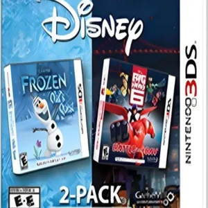 Cover art for Disney's 2-pack featuring Frozen Olaf's Quest and Big Hero 6 Battle in the Bay for Nintendo 3DS GAMERIFT