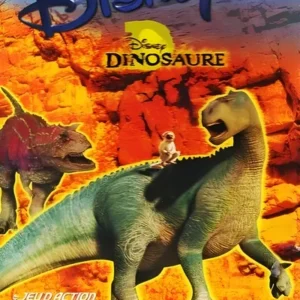 Disney's Dinosaur PlayStation 2 game cover art showing the main dinosaur characters in a jungle setting GAMERIFT