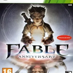 Fable Anniversary game cover art featuring a fantasy character holding a sword on Xbox 360 case GAMERIFT