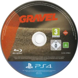 Gravel game cover art showing off-road racing cars on PlayStation 4 disc edition at GAMERIFT