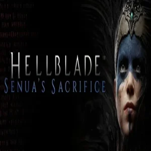 Hellblade Senuas Sacrifice game cover art featuring a warrior woman with tribal face paint and a dark forest background GAMERIFT