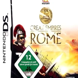History Great Empires Rome game cover art featuring Roman soldiers on Nintendo DS handheld console GAMERIFT