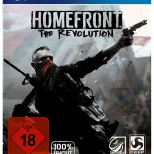 Homefront The Revolution game cover art showing a soldier holding a rifle with a city skyline background for PlayStation 4 GAMERIFT