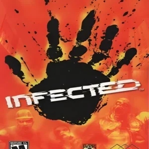 Infected game cover art showing a dark urban scene with a zombie figure for PSP handheld console GAMERIFT