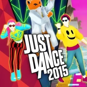Just Dance 2015 game cover art showing vibrant dancers on PlayStation 3 platform GAMERIFT