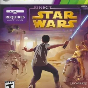 Kinect Star Wars game cover art featuring Star Wars characters on Xbox 360 platform GAMERIFT