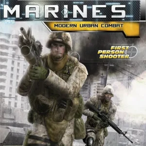 Marines Modern Urban Combat game cover art showing soldiers in combat gear for Nintendo Wii console GAMERIFT