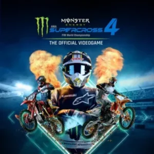 Monster Energy Supercross The Official Videogame 4 cover art showing motocross rider on PlayStation 5 case GAMERIFT