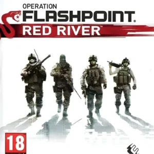 Operation Flashpoint Red River game cover art showing soldiers in combat on PlayStation 3 console GAMERIFT