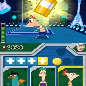 Phineas and Ferb Across the 2nd Dimension game cover art for PSP handheld console GAMERIFT
