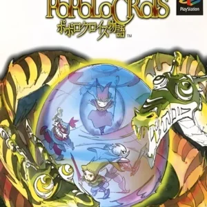 Popolocrois game cover art featuring colorful fantasy characters on PSP handheld console GAMERIFT