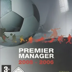Premier Manager 2005 2006 PlayStation 2 game cover art showing football manager graphics and branding GAMERIFT