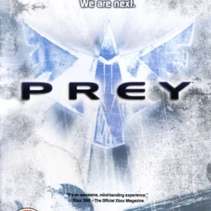 Prey game cover art showing a sci-fi character in a dark environment with alien elements visible on the Xbox 360 case GAMERIFT