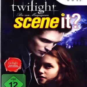 Scene It Twilight game cover art featuring Twilight Saga characters on Nintendo Wii console GAMERIFT