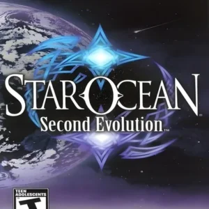 Star Ocean Second Evolution game cover art for PSP showing main characters and logo GAMERIFT