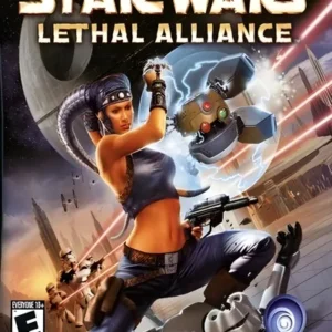 Star Wars Lethal Alliance game cover art for PSP showing characters and logo on blue background GAMERIFT