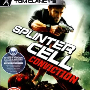 Tom Clancys Splinter Cell Conviction game disc for Xbox 360 showing official cover art GAMERIFT