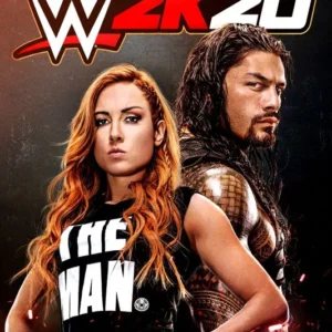 WWE 2K20 game cover art showing wrestlers in action on Xbox One GAMERIFT