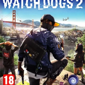 Watch Dogs 2 game cover art featuring the main character in a cityscape background for Xbox One GAMERIFT