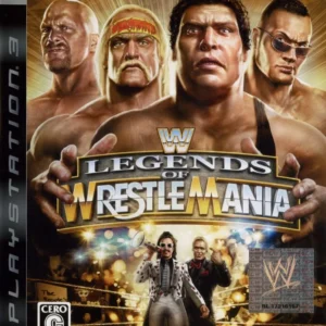 WWE Legends of WrestleMania PlayStation 3 game cover featuring classic wrestlers in action for GAMERIFT