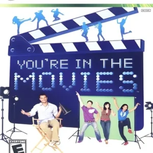 Youre In The Movies game cover art showing actors and film elements for Xbox 360 available at GAMERIFT
