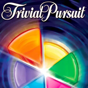 TRIVIAL game cover art featuring colorful letters on a white background for a trivia quiz game GAMERIFT