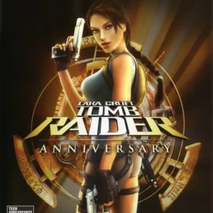 Lara Croft Tomb Raider Anniversary game cover art featuring the protagonist on Xbox 360 front cover GAMERIFT