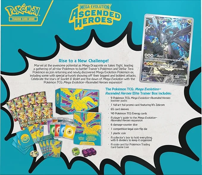 Ascended Heroes Elite Trainer Box contents view