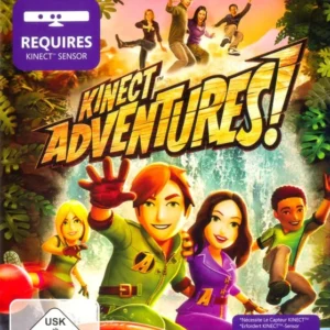 Used Xbox 360 Kinect Rush Disney Pixar Adventure game cover art, PAL case with Kinect required label and wear