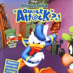 Donald Duck Quack Attack PS2 PAL game cover featuring Donald in fighting pose, Special Edition with 14 special moves