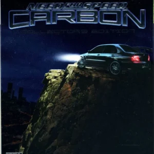 Need for Speed Carbon Collector's Edition Xbox 360 used game cover showing car on cliff edge at night with city skyline.