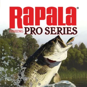 Rapala Fishing Pro Series PS4 used game cover art showing largemouth bass leaping from water to strike a colorful lure