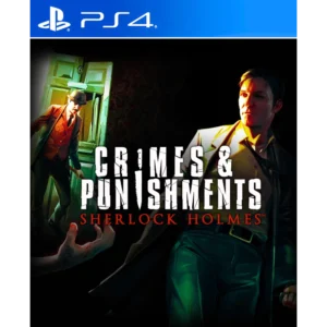 Sherlock Holmes: Crimes and Punishments PS4 used game cover showing detective in coat, suspect in doorway, and bloodied hand