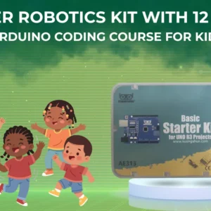 Kids dancing besides a uno iot kit.