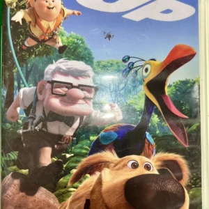 Disney Pixar Up PSP game case front cover featuring Carl, Russell, Dug the dog and Kevin the bird, used condition.