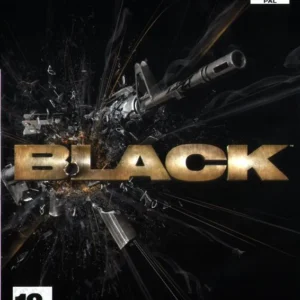 Black PS2 PAL used game cover featuring shattering glass and rifle artwork with gold logo and EA branding.