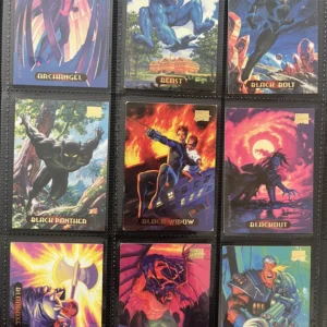 1994 Fleer Marvel Masterpieces card lot - binder page 1 of 8