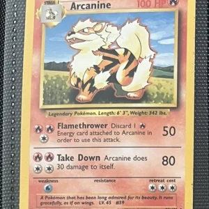 Arcanine 23/102 Pokemon trading card - Base Set