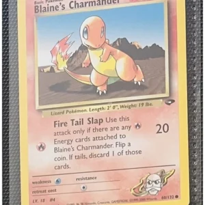 Blaine's Charmander 60/132 Pokemon trading card - Gym Challenge
