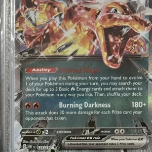 Charizard ex 125/197 holo Pokemon trading card - Obsidian Flames